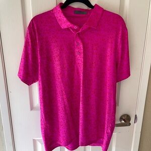 G/FORE Vibrant Pink Polo Shirt Size Large